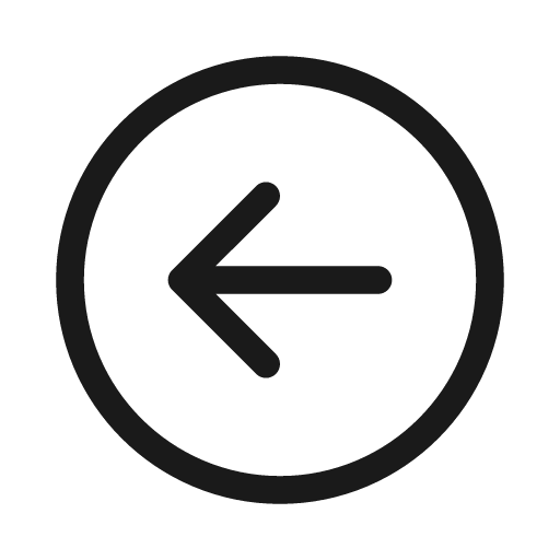 Arrow circle left 20 regular icon, solid style, from Fluent UI System Icons