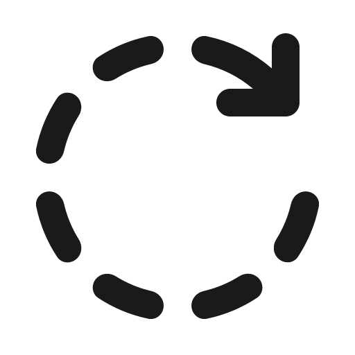 Arrow clockwise dashes 32 filled icon, filled style, from Fluent UI System Icons