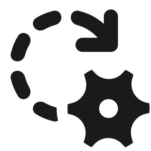 Arrow clockwise dashes settings 16 filled icon, filled style, from Fluent UI System Icons