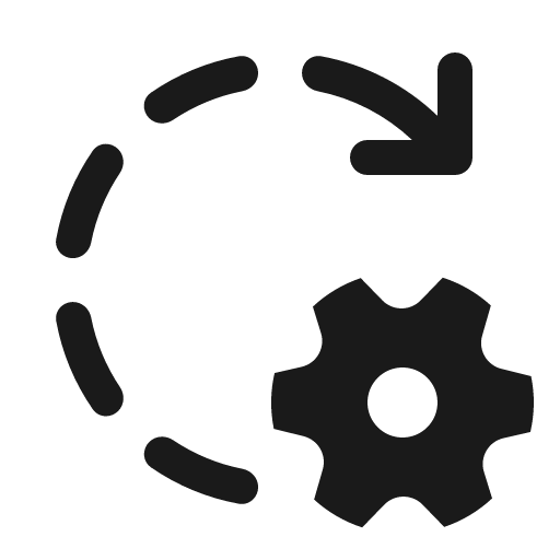 Arrow clockwise dashes settings 32 regular icon, solid style, from Fluent UI System Icons