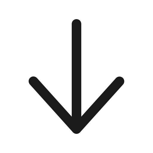 Arrow down 16 regular icon, solid style, from Fluent UI System Icons