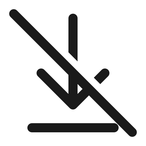 Arrow download off 32 regular icon, solid style, from Fluent UI System Icons