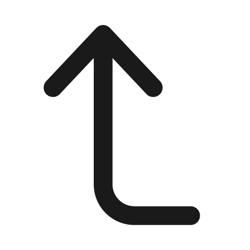 Arrow enter up 20 filled icon, filled style, from Fluent UI System Icons