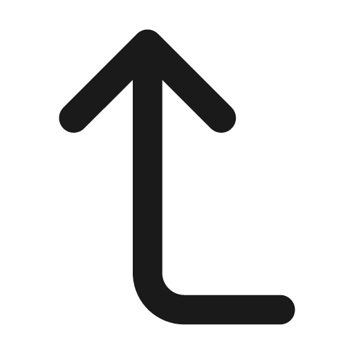 Arrow enter up 24 filled icon, filled style, from Fluent UI System Icons
