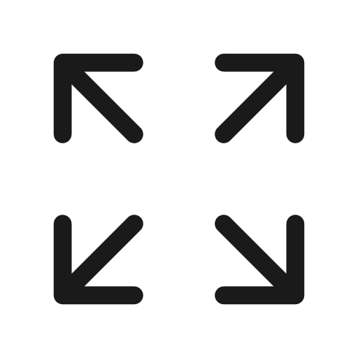 Arrow expand 20 regular icon, solid style, from Fluent UI System Icons