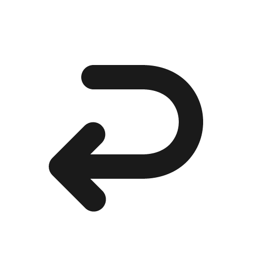 Arrow hook down left 16 filled icon, filled style, from Fluent UI System Icons