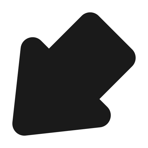 Arrow outline down left 24 filled icon, filled style, from Fluent UI System Icons