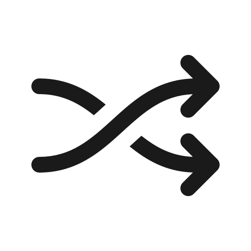 Arrow shuffle 16 regular icon, solid style, from Fluent UI System Icons