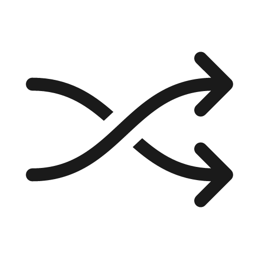 Arrow shuffle 20 regular icon, solid style, from Fluent UI System Icons