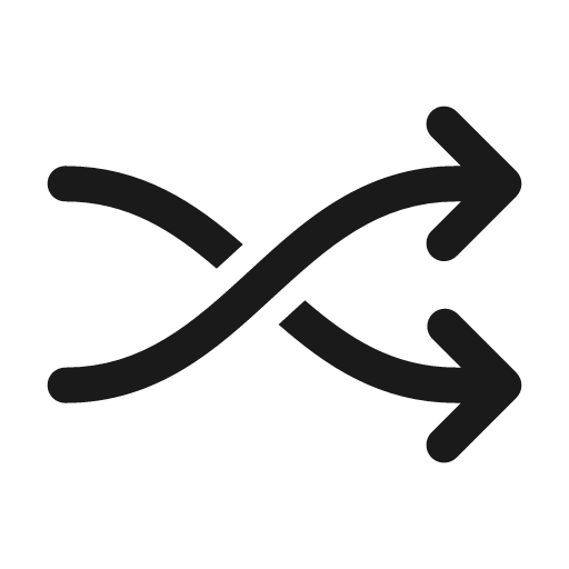 Arrow shuffle 24 regular icon, solid style, from Fluent UI System Icons