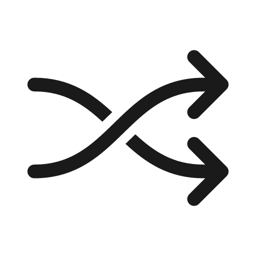 Arrow shuffle 28 regular icon, solid style, from Fluent UI System Icons