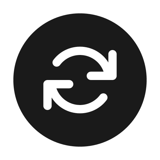 Arrow sync circle 48 filled icon, filled style, from Fluent UI System Icons