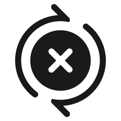 Arrow sync dismiss 20 filled icon, filled style, from Fluent UI System Icons