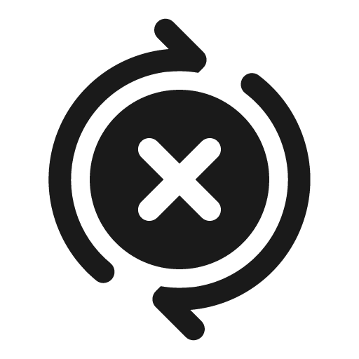 Arrow sync dismiss 24 filled icon, filled style, from Fluent UI System Icons
