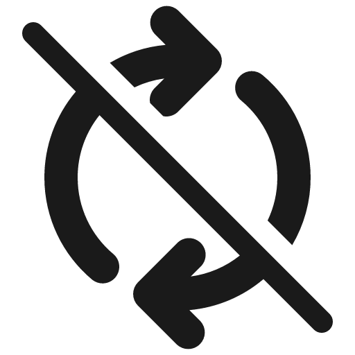 Arrow sync off 16 filled icon, filled style, from Fluent UI System Icons