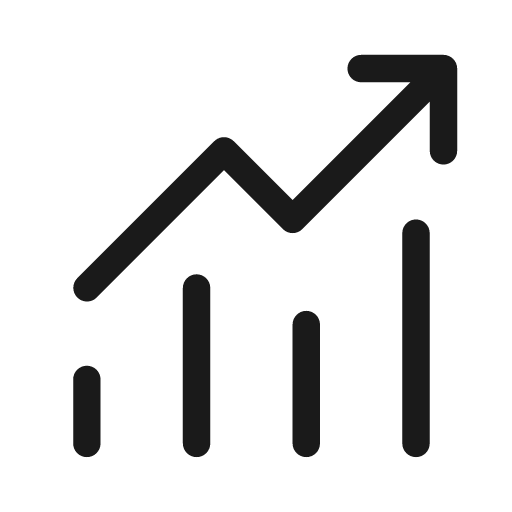 Arrow trending lines 28 regular icon, solid style, from Fluent UI System Icons