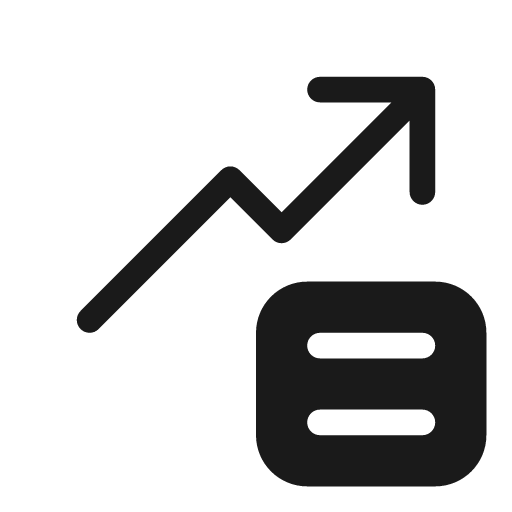 Arrow trending text 20 regular icon, solid style, from Fluent UI System Icons