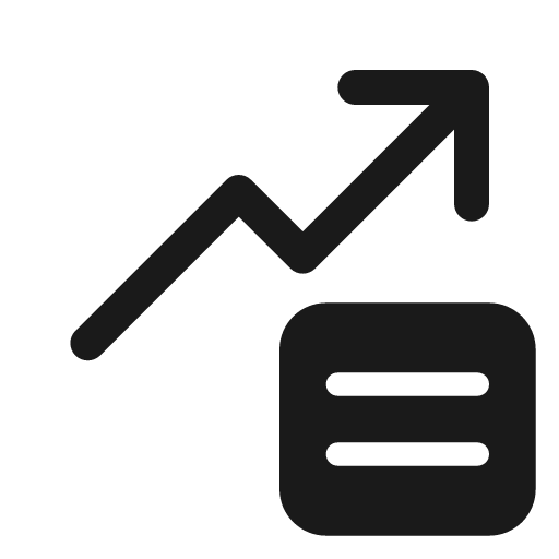 Arrow trending text 24 regular icon, solid style, from Fluent UI System Icons