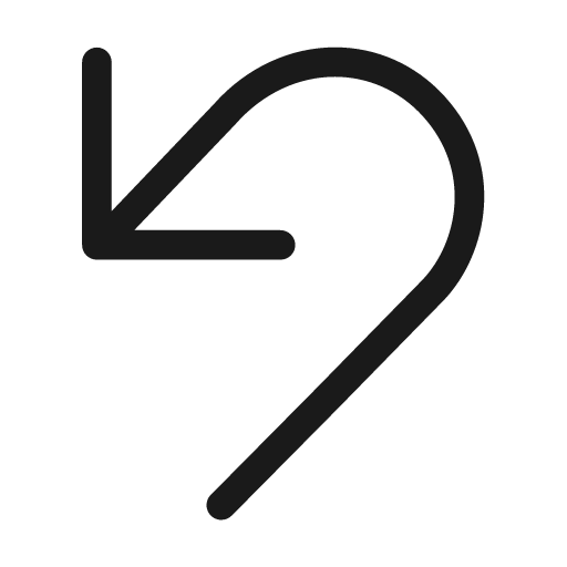 Arrow undo 48 regular icon, solid style, from Fluent UI System Icons