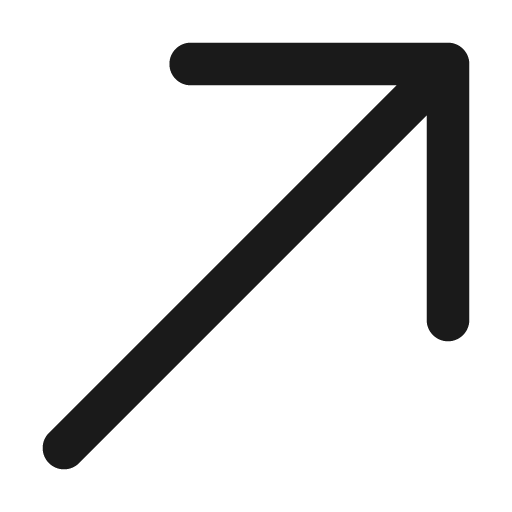 Arrow up right 12 regular icon, solid style, from Fluent UI System Icons