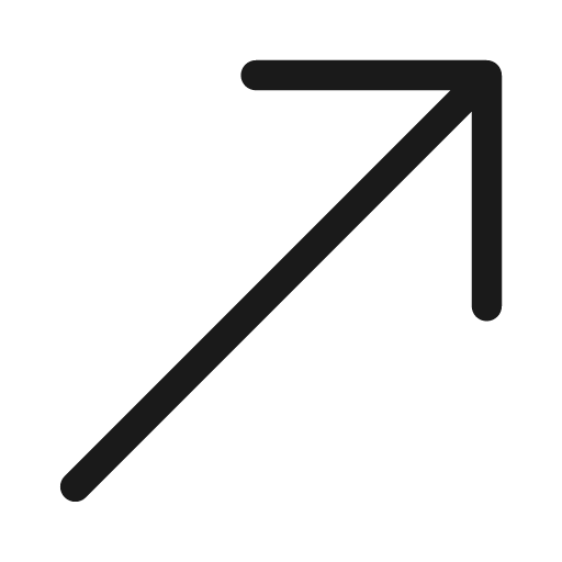 Arrow up right 28 regular icon, solid style, from Fluent UI System Icons