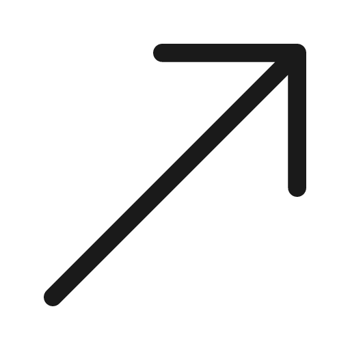 Arrow up right 48 regular icon, solid style, from Fluent UI System Icons