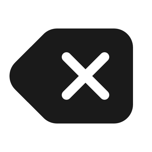 Backspace 16 filled icon, filled style, from Fluent UI System Icons