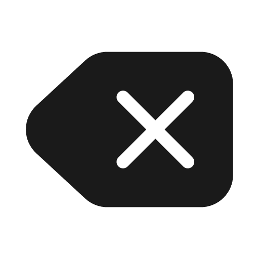 Backspace 20 filled icon, filled style, from Fluent UI System Icons