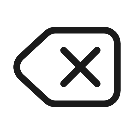 Backspace 20 regular icon, solid style, from Fluent UI System Icons