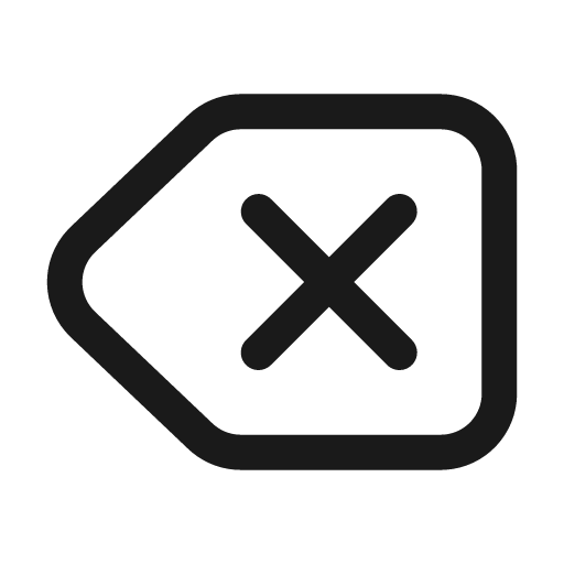 Backspace 24 regular icon, solid style, from Fluent UI System Icons