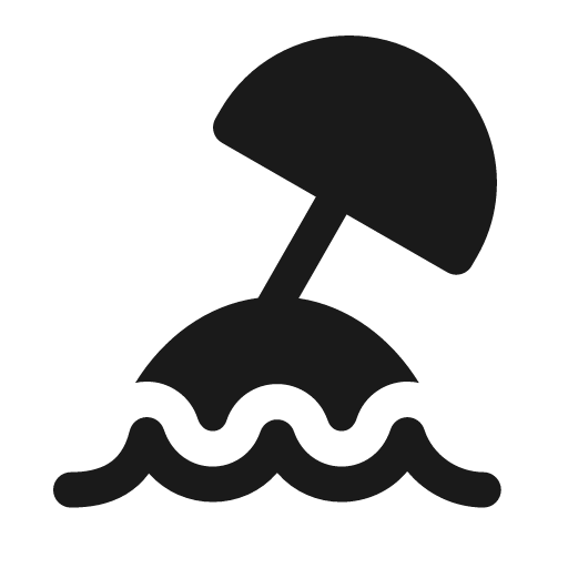 Beach 16 filled icon, filled style, from Fluent UI System Icons