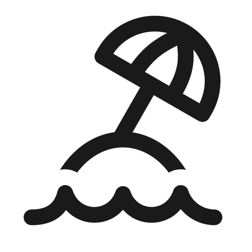 Beach 16 regular icon, solid style, from Fluent UI System Icons