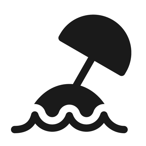 Beach 20 filled icon, filled style, from Fluent UI System Icons