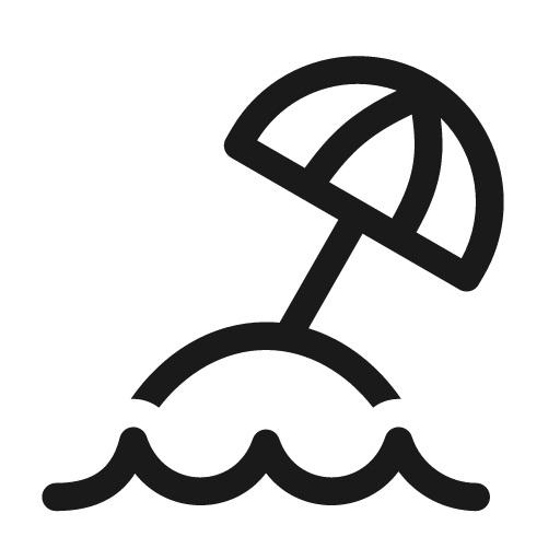 Beach 20 regular icon, solid style, from Fluent UI System Icons