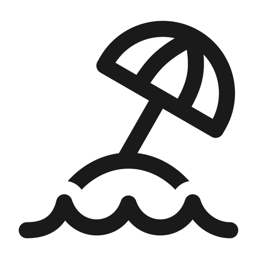 Beach 24 regular icon, solid style, from Fluent UI System Icons
