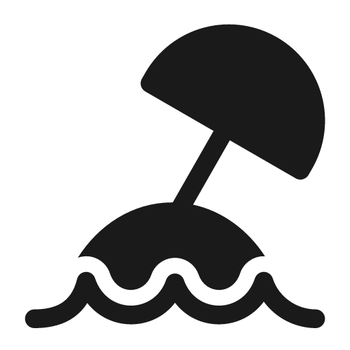 Beach 28 filled icon, filled style, from Fluent UI System Icons
