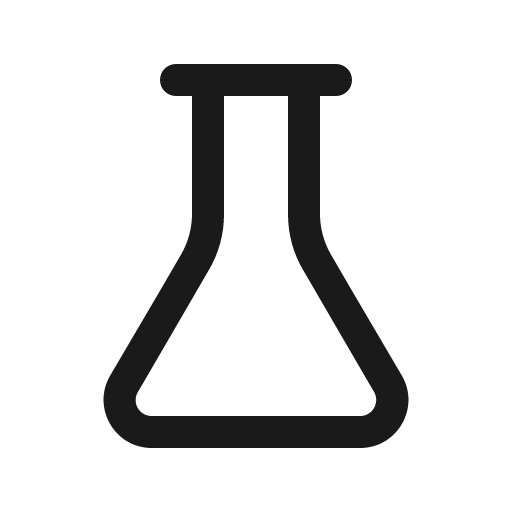 Beaker empty 16 regular icon, solid style, from Fluent UI System Icons