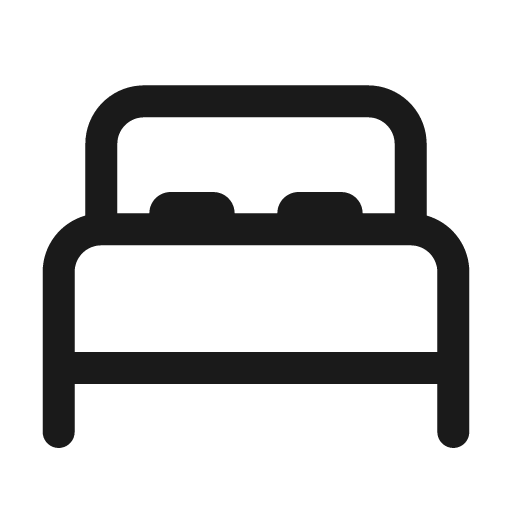 Bed 24 regular icon, solid style, from Fluent UI System Icons