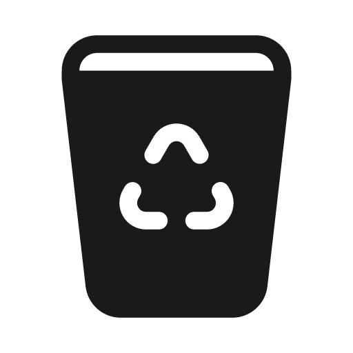 Bin recycle 20 filled icon, filled style, from Fluent UI System Icons