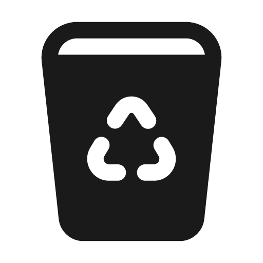 Bin recycle 24 filled icon, filled style, from Fluent UI System Icons