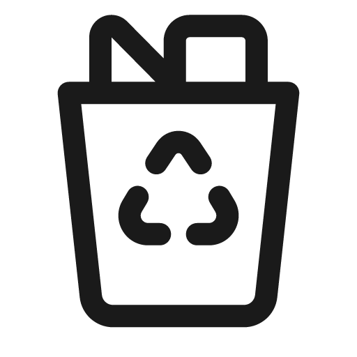 Bin recycle full 24 regular icon, solid style, from Fluent UI System Icons