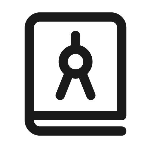 Book compass 24 regular icon, solid style, from Fluent UI System Icons