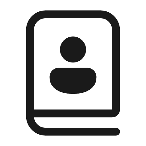 Book contacts 28 regular icon, solid style, from Fluent UI System Icons