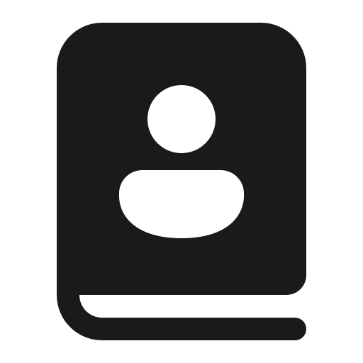 Book contacts 32 filled icon, filled style, from Fluent UI System Icons