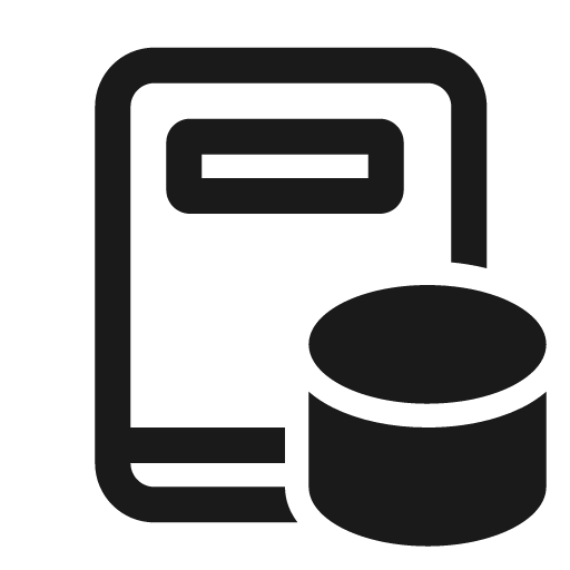Book database 24 regular icon, solid style, from Fluent UI System Icons