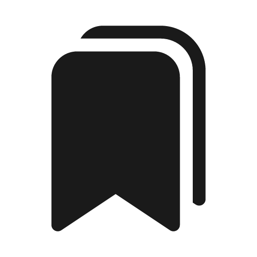 Bookmark multiple 20 filled icon, filled style, from Fluent UI System Icons