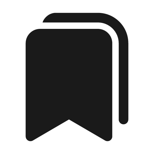 Bookmark multiple 24 filled icon, filled style, from Fluent UI System Icons