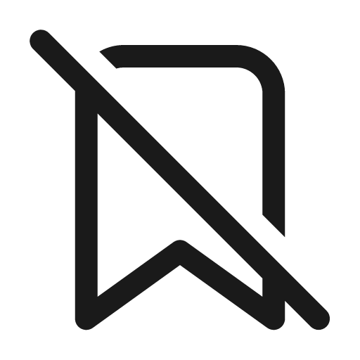 Bookmark off 24 regular icon, solid style, from Fluent UI System Icons