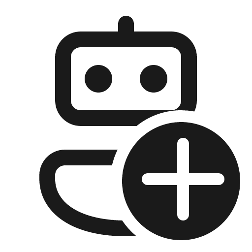 Bot add 32 regular icon, solid style, from Fluent UI System Icons