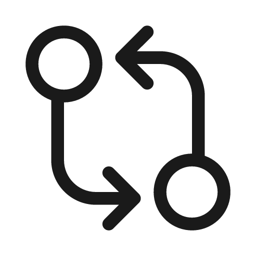 Branch compare 20 regular icon, solid style, from Fluent UI System Icons